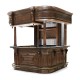 Complete Linenfold Dark Oak Home Bar