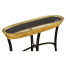 Stepped Gilded Oval Console