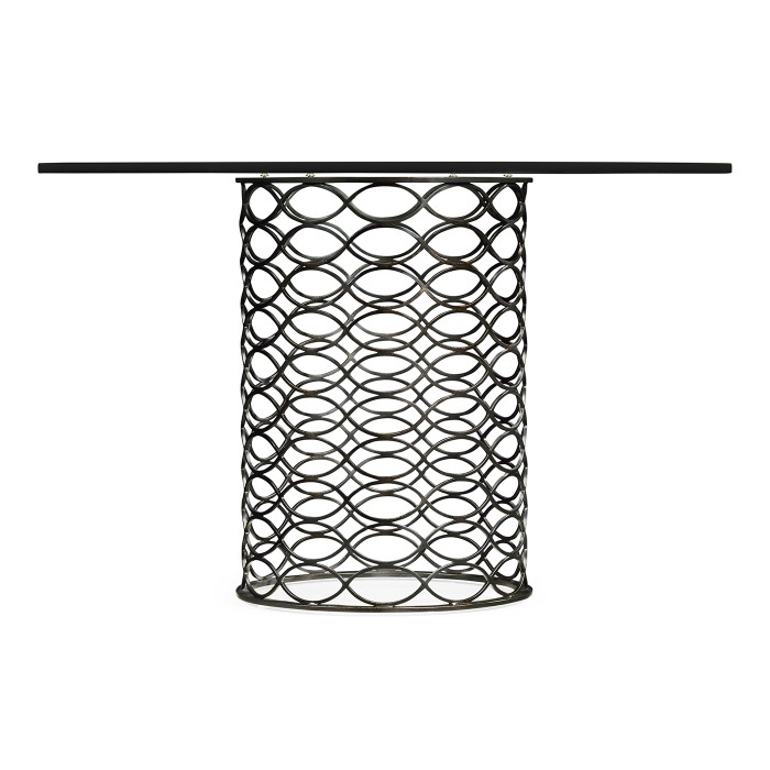 Interlaced Bronze & Glass Dining Table 48