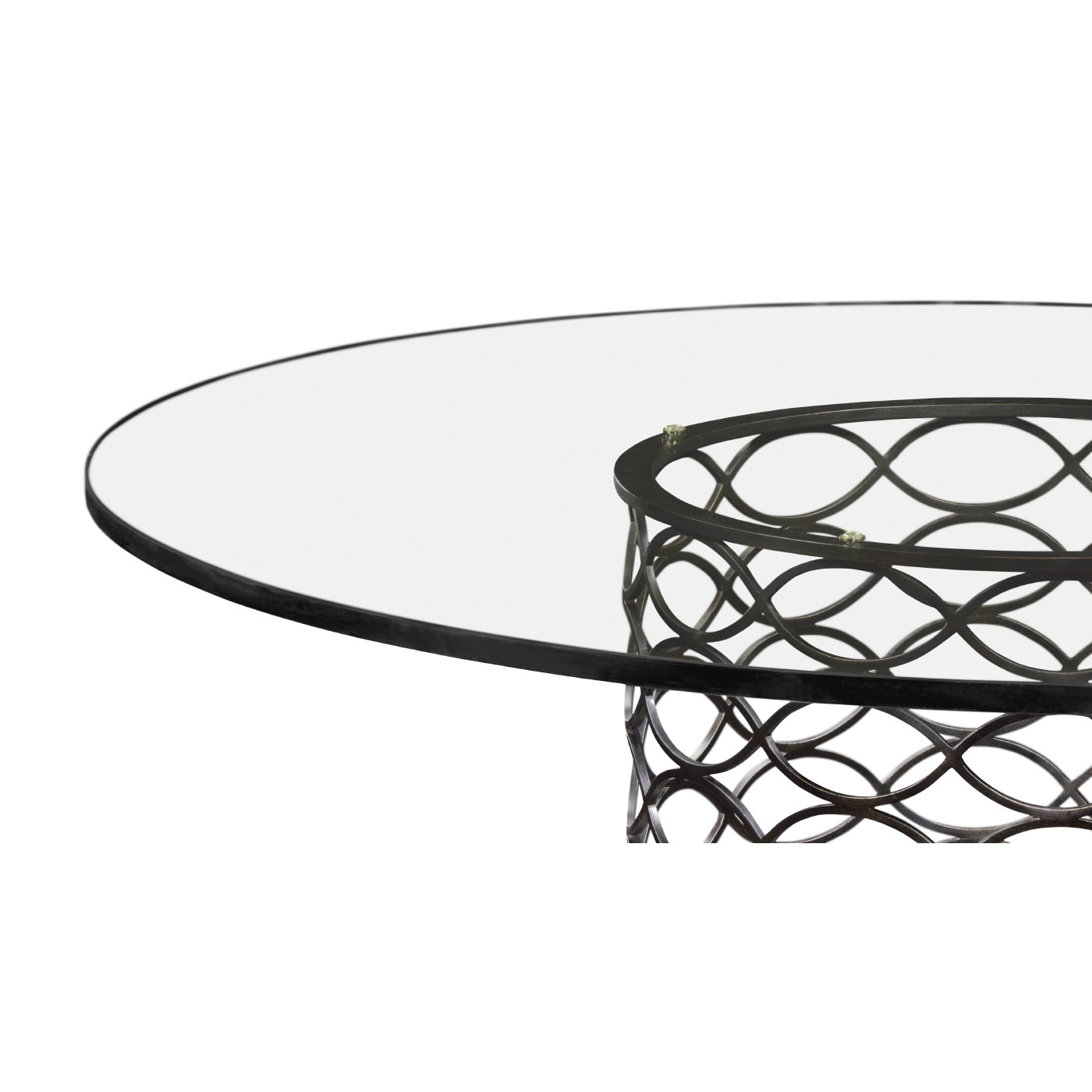 Interlaced Bronze & Glass Dining Table 48