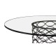 Interlaced Bronze & Glass Dining Table 48