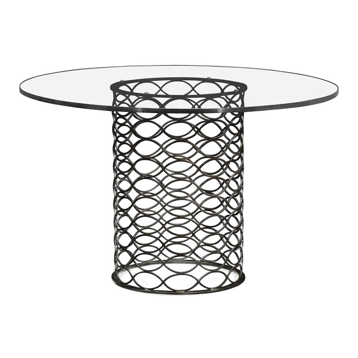 Interlaced Bronze & Glass Dining Table 48