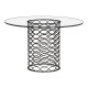 Interlaced Bronze & Glass Dining Table 48