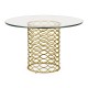 Interlaced Gilded & Glass Dining Table 48