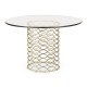 Interlaced Silver & Glass Dining Table 48