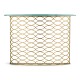 Interlaced Gilded & Glass Demilune Console