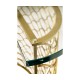 Interlaced Gilded & Glass Demilune Console