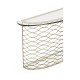 Interlaced Silver & Glass Demilune Console