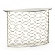 Interlaced Silver & Glass Demilune Console
