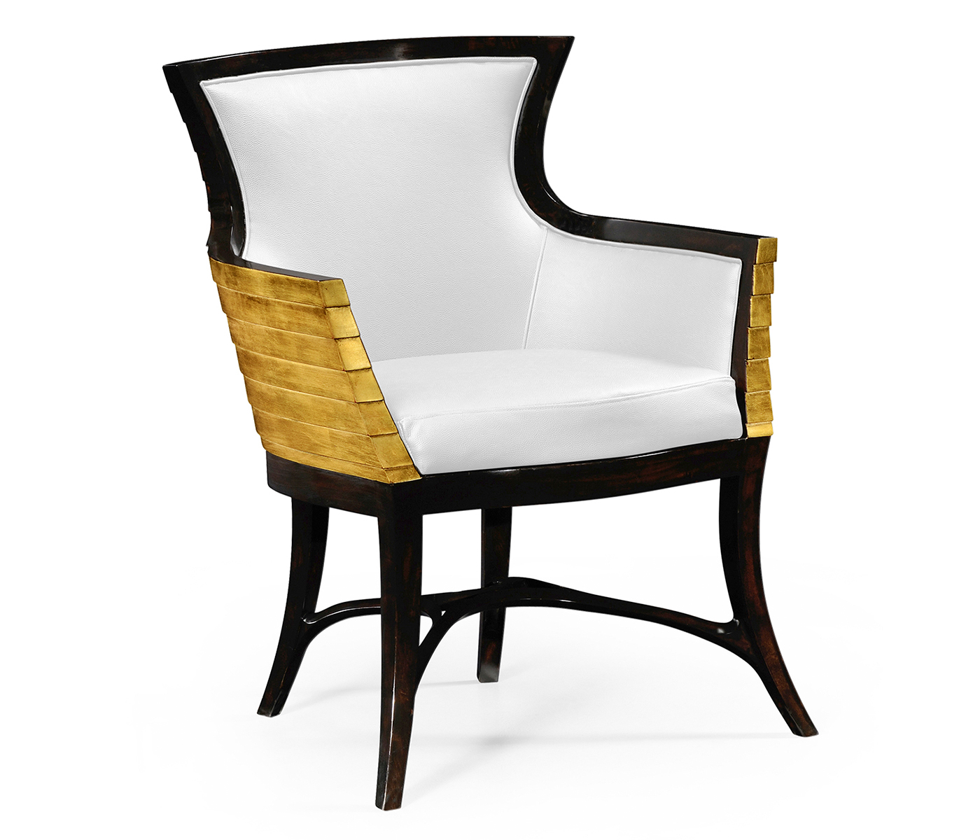 Stepped Gilded Tub Easy Chair