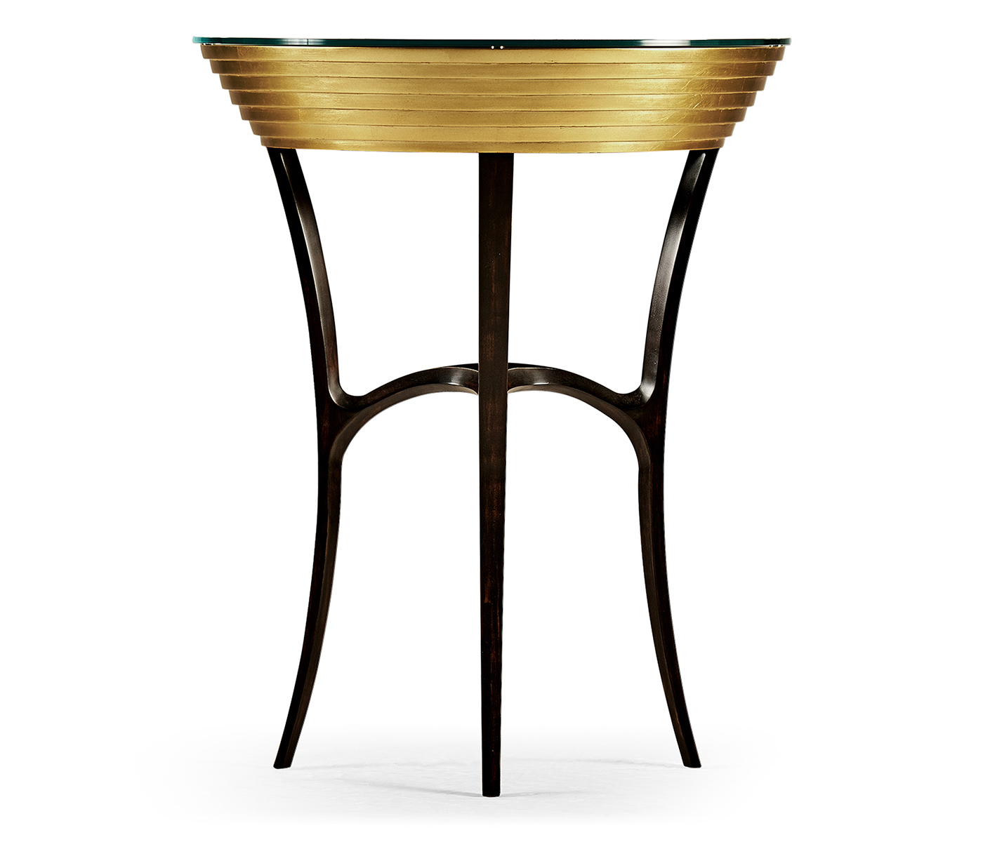 Stepped Gilded Demilune Console