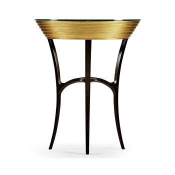 Stepped Gilded Demilune Console