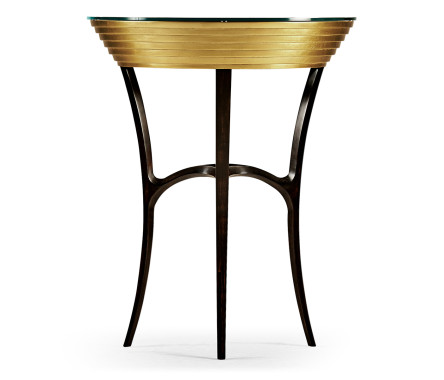 Stepped Gilded Demilune Console