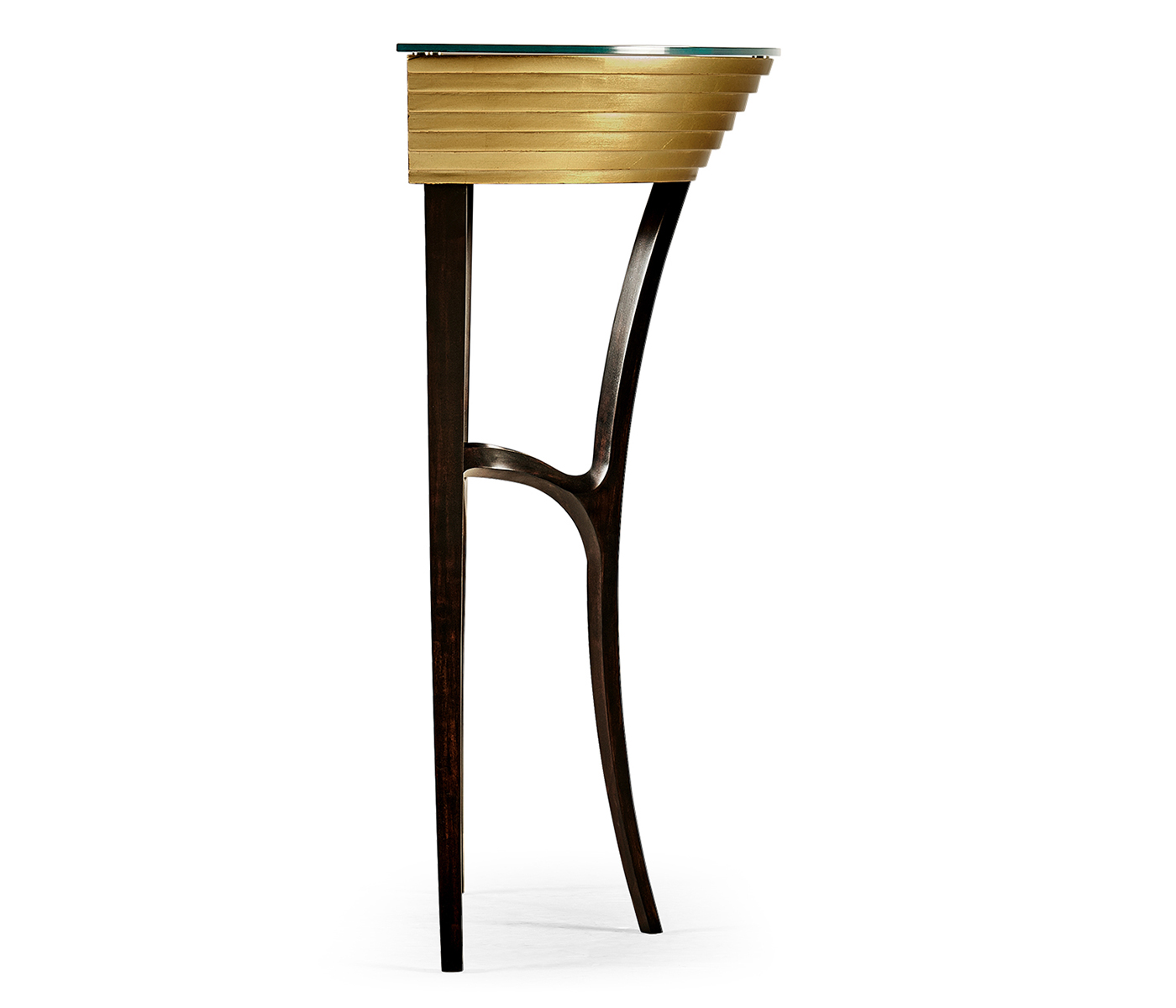 Stepped Gilded Demilune Console