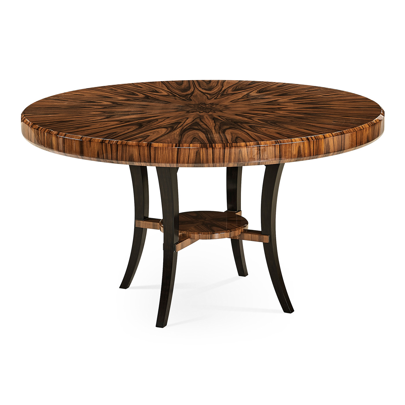 Art Deco High Lustre Round Dining Table 54