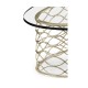 Interlaced silver & glass oval coffee table
