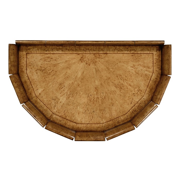 Moorish small demilune console (Masur birch light)