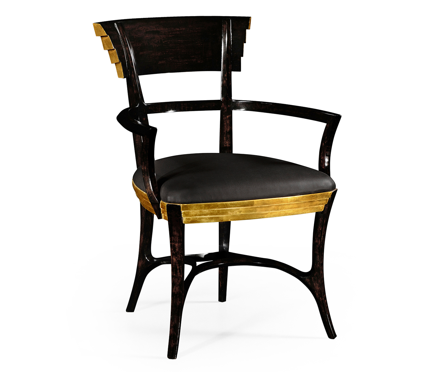 Stepped Gilded Dining Arm Chair