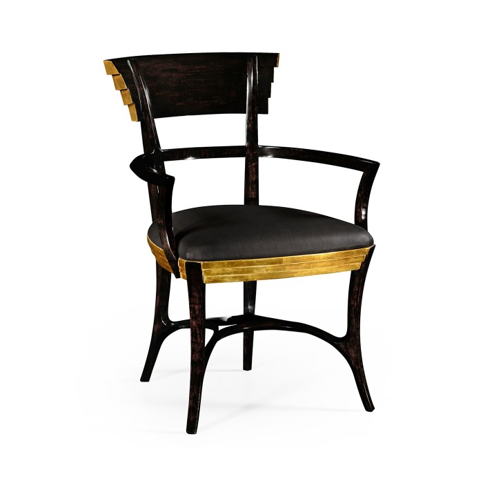 Stepped Gilded Dining Arm Chair