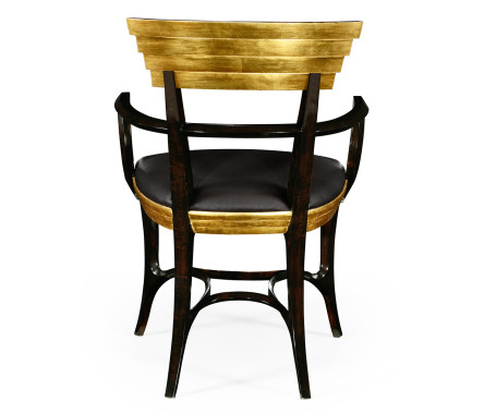 Stepped Gilded Dining Arm Chair