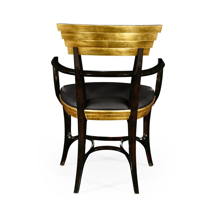 Stepped Gilded Dining Arm Chair