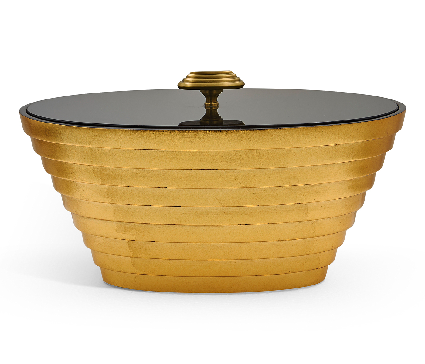 Stepped Gilded Oval Box