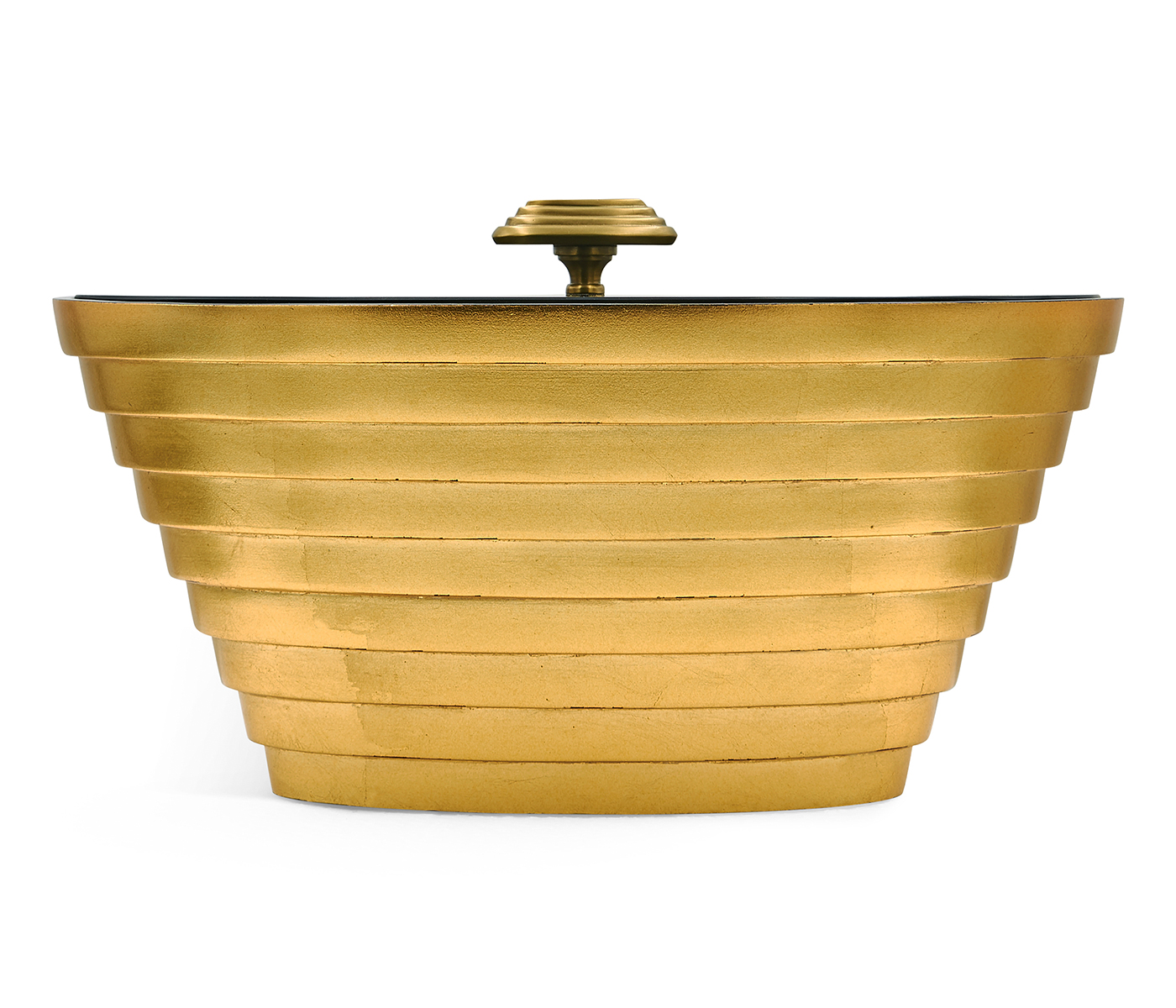 Stepped Gilded Oval Box