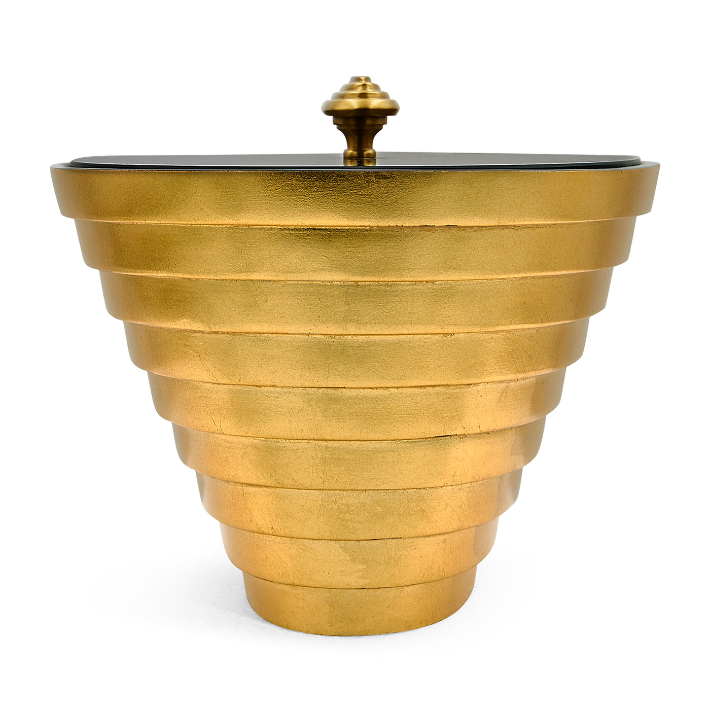 Stepped Gilded Oval Box