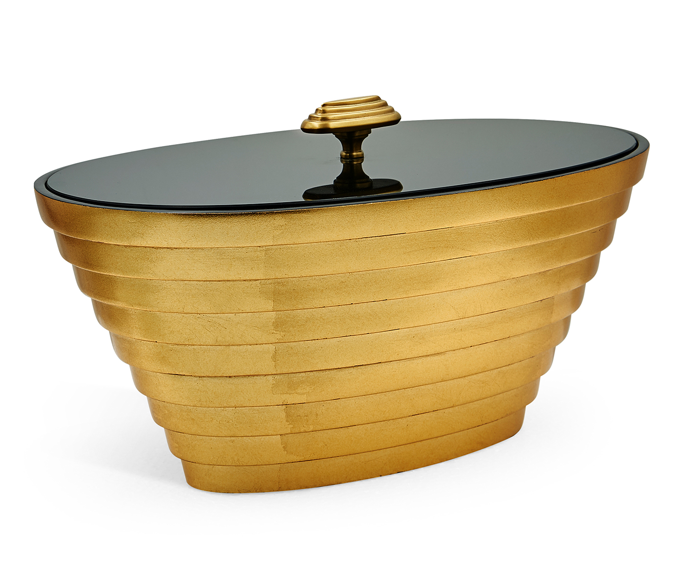 Stepped Gilded Oval Box