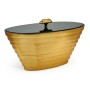 Stepped Gilded Oval Box