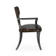 Full Back Art Deco Macassar Ebony Dining Arm Chair