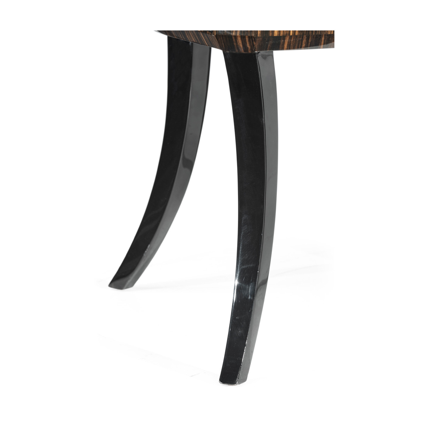 Full Back Art Deco Macassar Ebony Dining Arm Chair