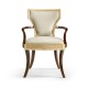 Full Back Art Deco Champagne Dining Arm Chair
