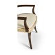 Full Back Art Deco Champagne Dining Arm Chair