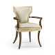 Full Back Art Deco Champagne Dining Arm Chair