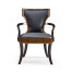 Full Back Art Deco High Lustre Santos Dining Arm Chair