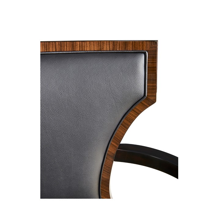 Full Back Art Deco High Lustre Santos Dining Arm Chair