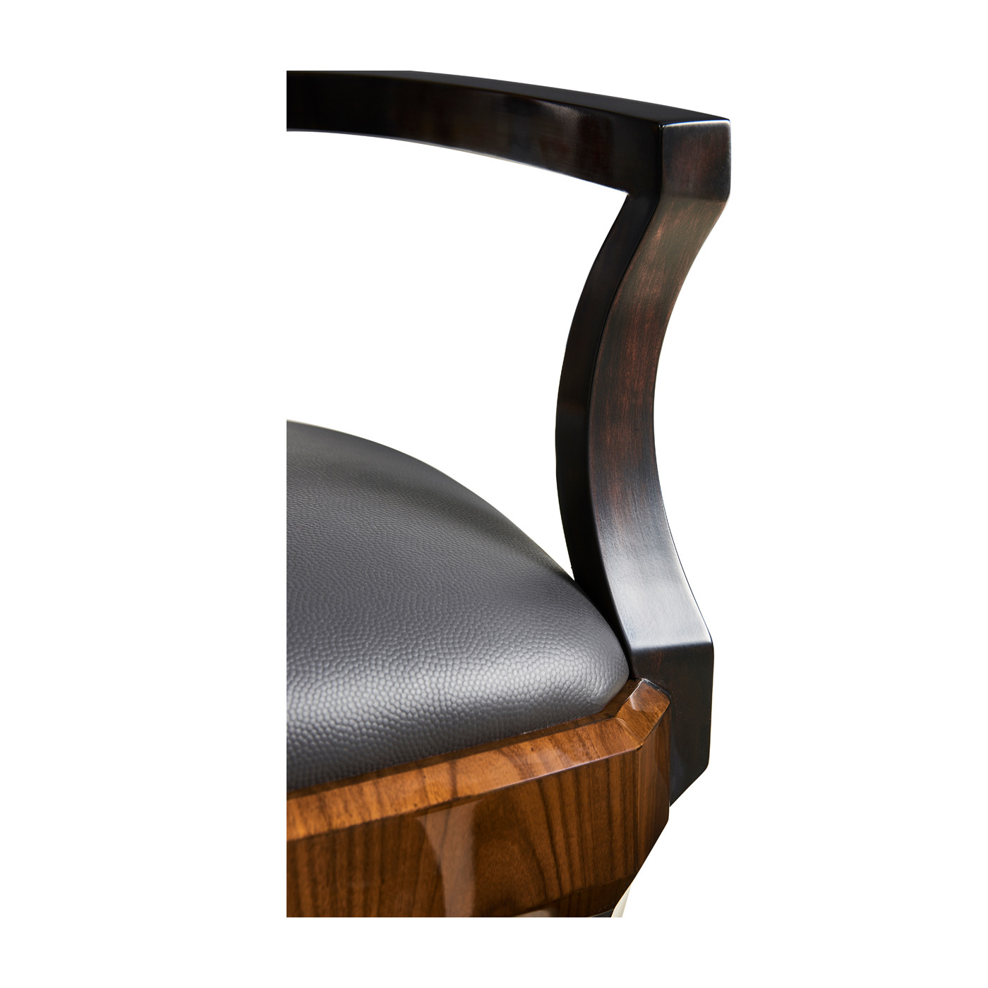 Full Back Art Deco High Lustre Santos Dining Arm Chair