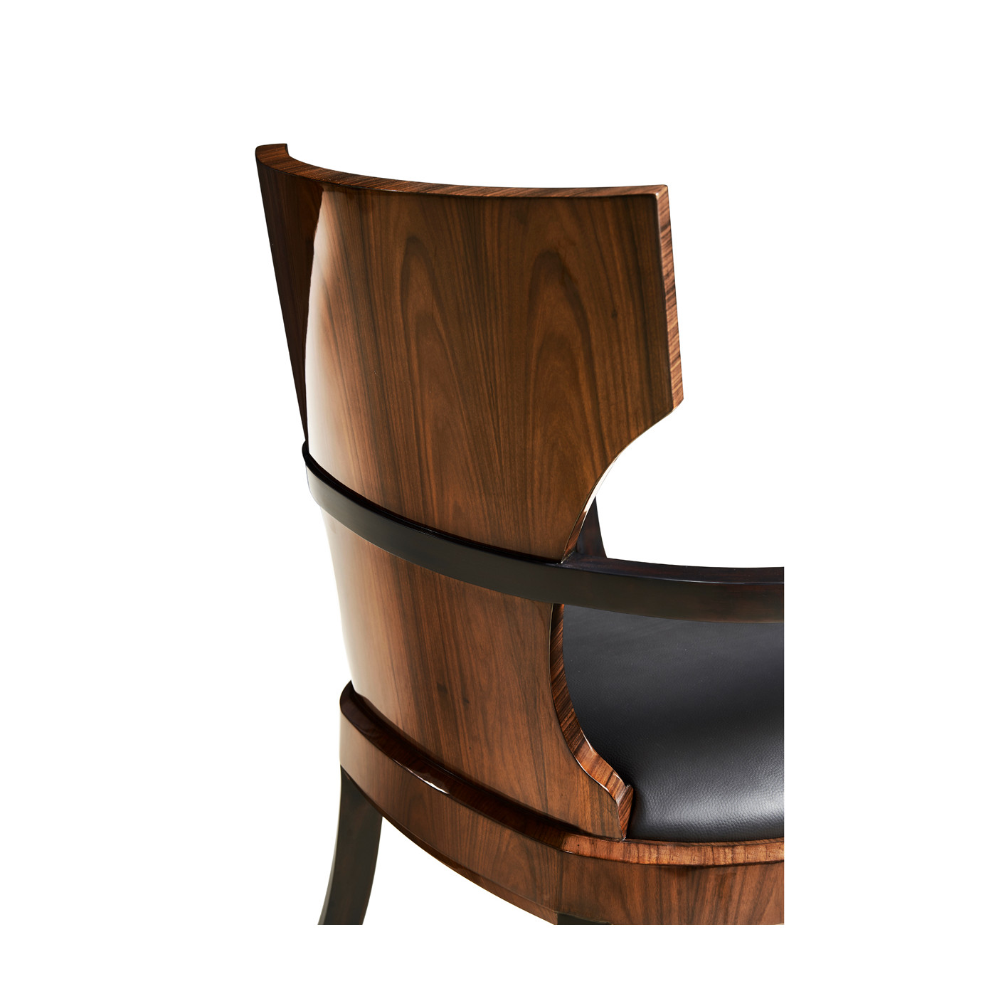 Full Back Art Deco High Lustre Santos Dining Arm Chair