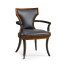 Full Back Art Deco High Lustre Santos Dining Arm Chair