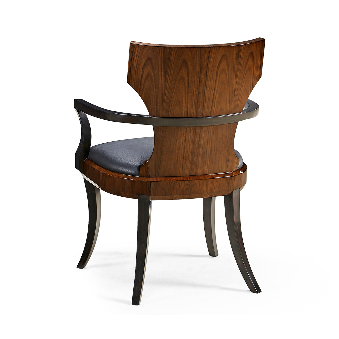 Full Back Art Deco High Lustre Santos Dining Arm Chair