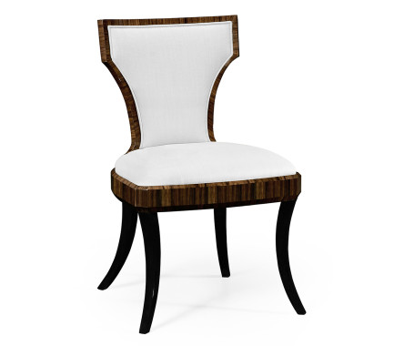 Full Back Art Deco Macassar Ebony Dining Side Chair