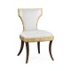 Full Back Art Deco Champagne Dining Side Chair