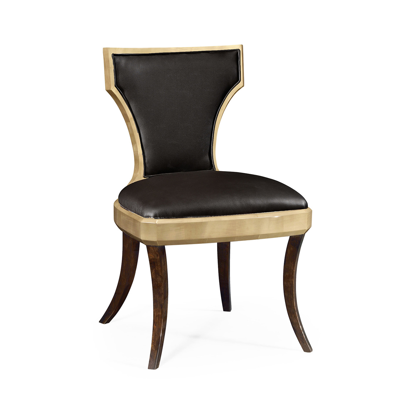 Full Back Art Deco Champagne Dining Side Chair