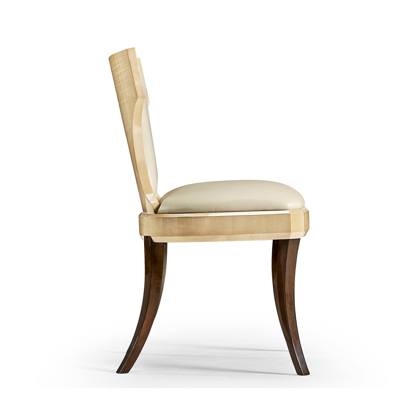 Full Back Art Deco Champagne Dining Side Chair