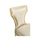 Full Back Art Deco Champagne Dining Side Chair