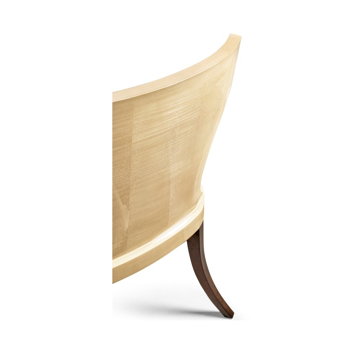 Full Back Art Deco Champagne Dining Side Chair
