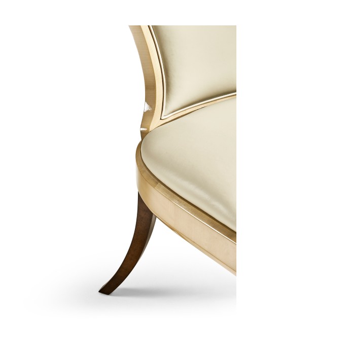 Full Back Art Deco Champagne Dining Side Chair