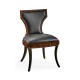 Full Back Art Deco High Lustre Santos Dining Side Chair
