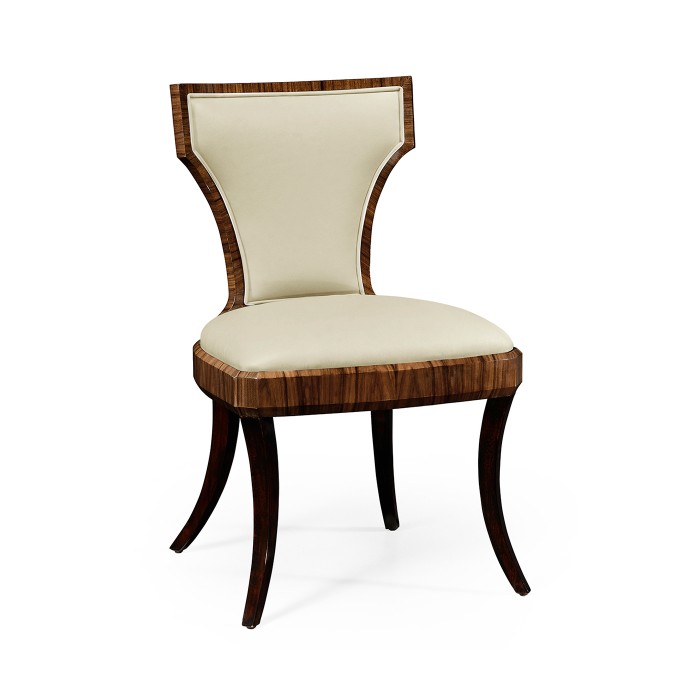 Full Back Art Deco High Lustre Santos Dining Side Chair